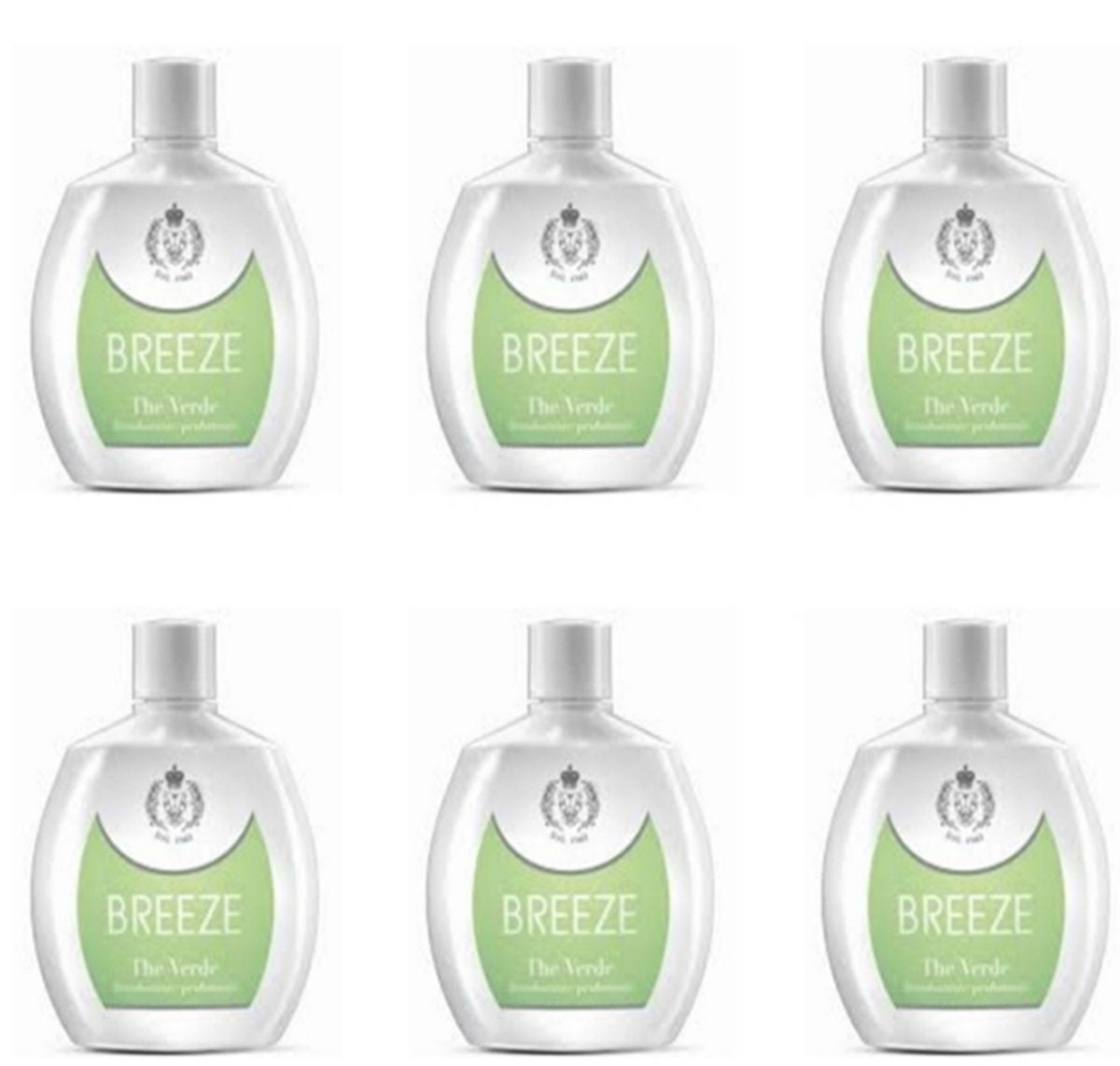 6 Deodoranti Breeze Squeeze Deodorante Profumato The Verde per il corpo