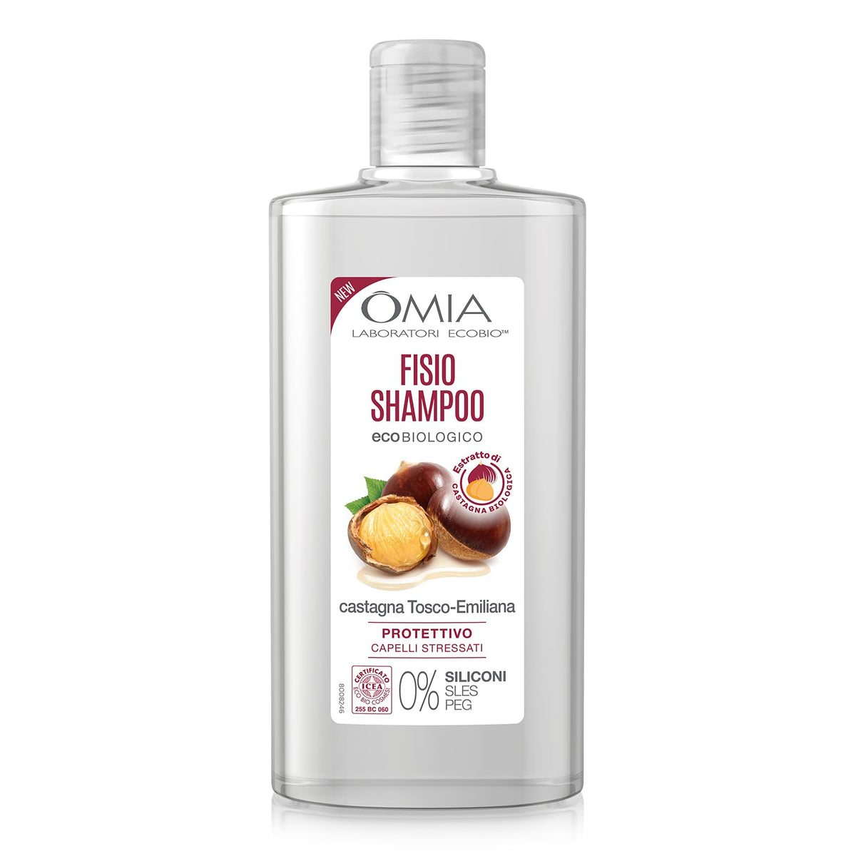 Omia, Fisio Shampoo Protettivo Castagna tosco-emiliana, Capelli stressati