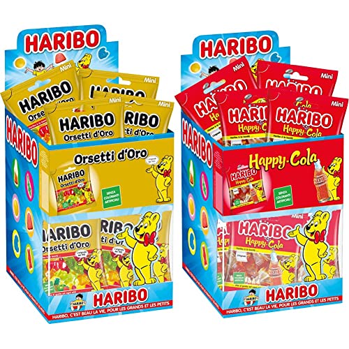 Haribo Mini Orsetti D'Oro, Caramelle Gommose, Gusto Frutta, Ideali Per Feste - 30 Bustine Da 40gr [1200gr]