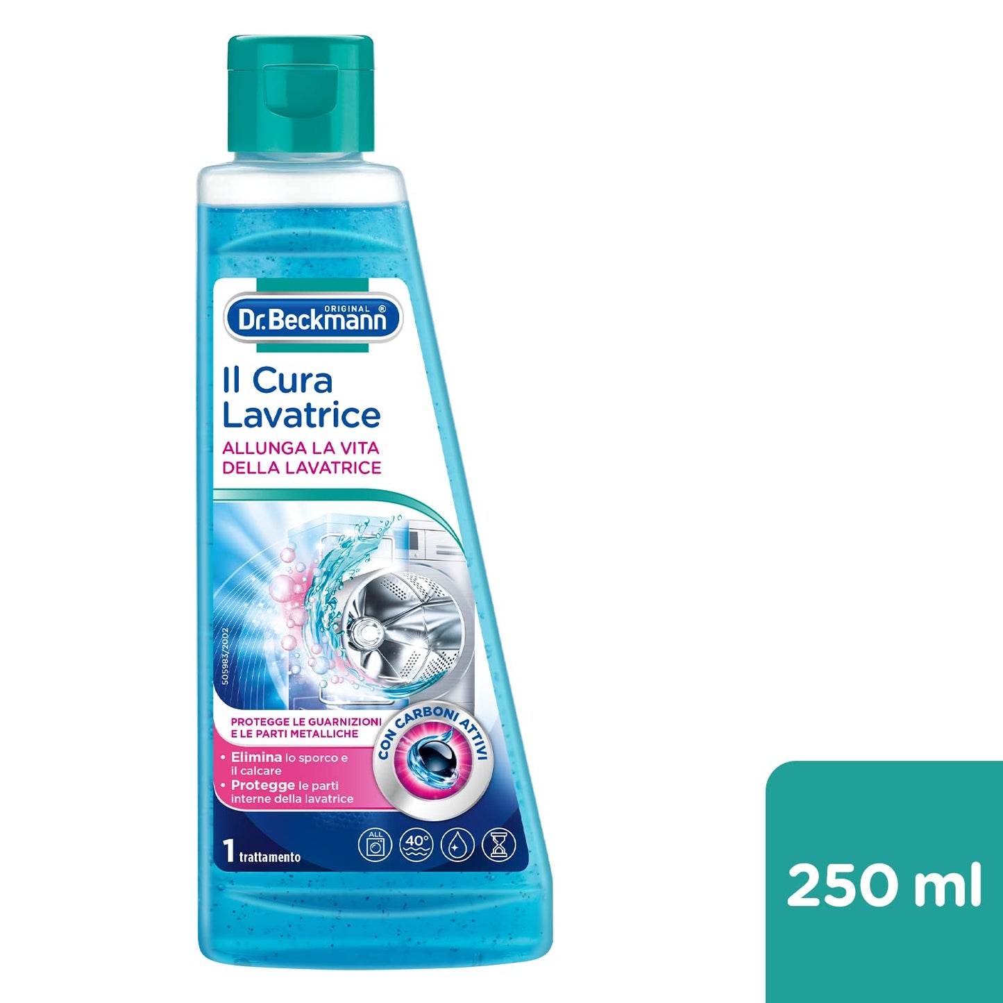 Dr. Beckmann Il Cura Lavatrice Prodotto Cura Lavatrice con Carboni Attivi, 250ml