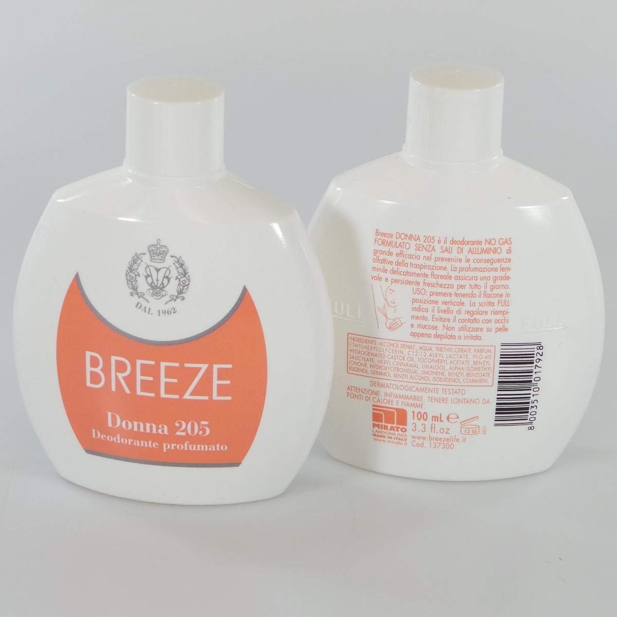 Breeze Deo Squeeze Donna 205, 100 ml [confezione da 3]