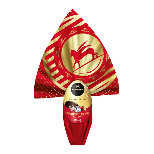 PERUGINA Uovo di Pasqua 2025 Cioccolato Fondente con 3 Cioccolatini 245g