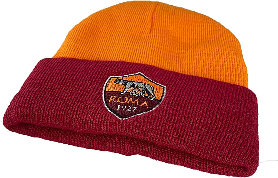 Perseo Trade S.r.l Berretto Roma Cuffia Giallorossa Ufficiale Cappello Giallo Rosso Unisex