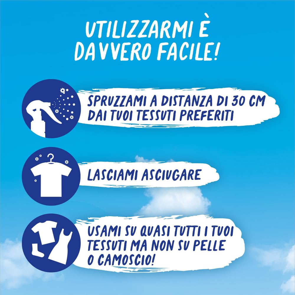 Fabuloso Spray Profumatore per Tessuti Cocco e Fiori Bianchi 250 ml, Profumatore per Tessuti, Rinfresca i Capi, Spruzzo Sottile e Uniforme, Utilizzabile su Capi e Tessuti Bagnati