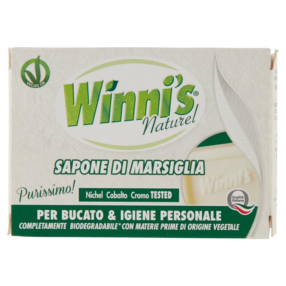 WINNI'S Sapone Di Marsiglia 24x250g Senza Profumazione, Barra, Detersivo per Bucato