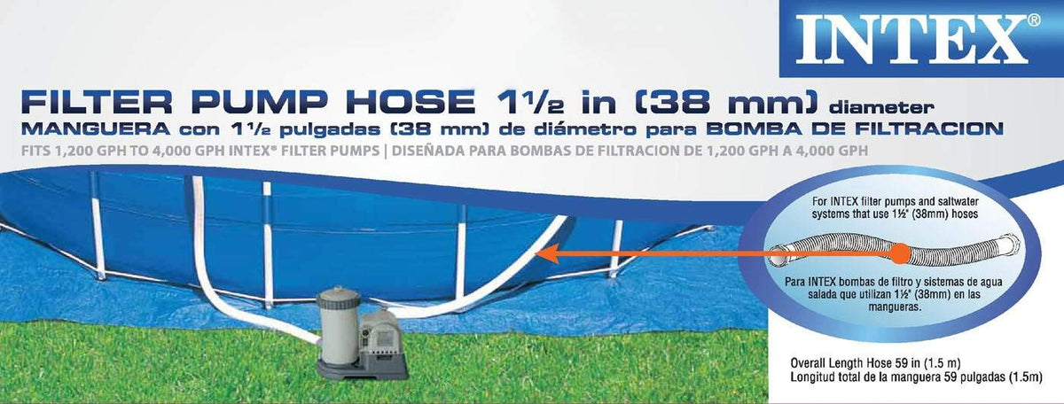 Intex Tubo di ricambio per pompa da piscina, diametro 3,8 cm, confezione da 8