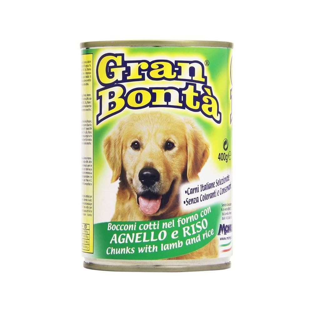 Gran Bontã - Alimento Completo Per Cani, Bocconi Cotti Nel Forno Con Agnello E Riso - 400 G