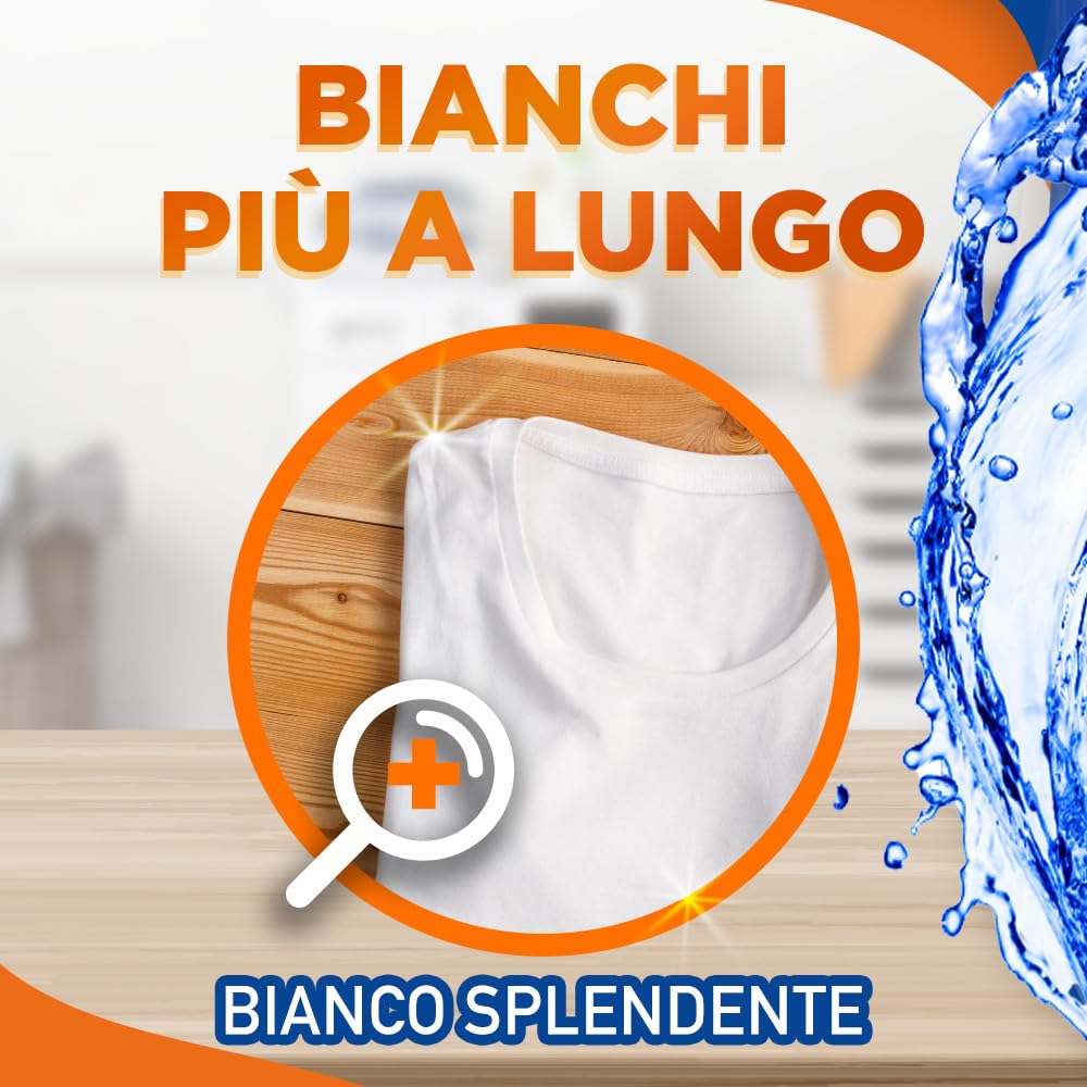 Sole Detersivo Lavatrice Bianco splendente 205 Lavaggi, (5x41), Formula igienizzante, Detersivo Lavatrice Liquido Bianco Splendente, rimuove le macchie a basse temperature