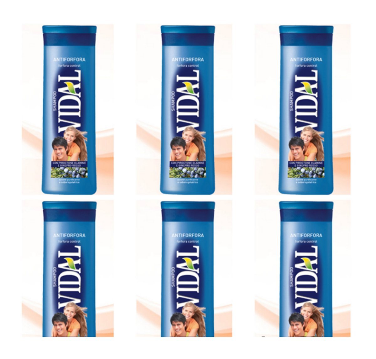 6 X DOCCIA SHAMPOO PER CAPELLI VIDAL ANTIFORFORA anti forfora
