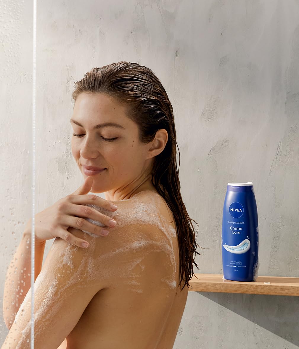 Nivea Bagnodoccia Detergente Corpo Creme Care Formula Biodegradabile con Profumo dell'Originale Nivea Creme Docciaschiuma ad Azione Idratante Nutriente per Tutti i Tipi di Pelle - 6 Flaconi da 650ml