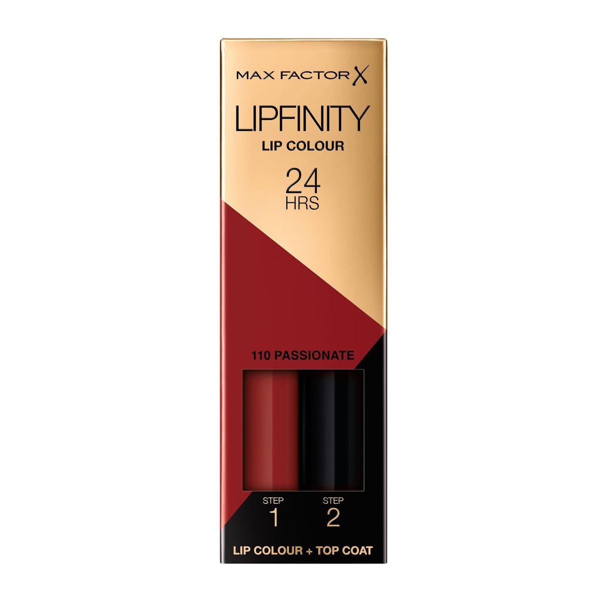 Max Factor Rossetto Lipfinity bifase, 110 Passionate, 2,3 ml + 1,9 g, 1.0 unità