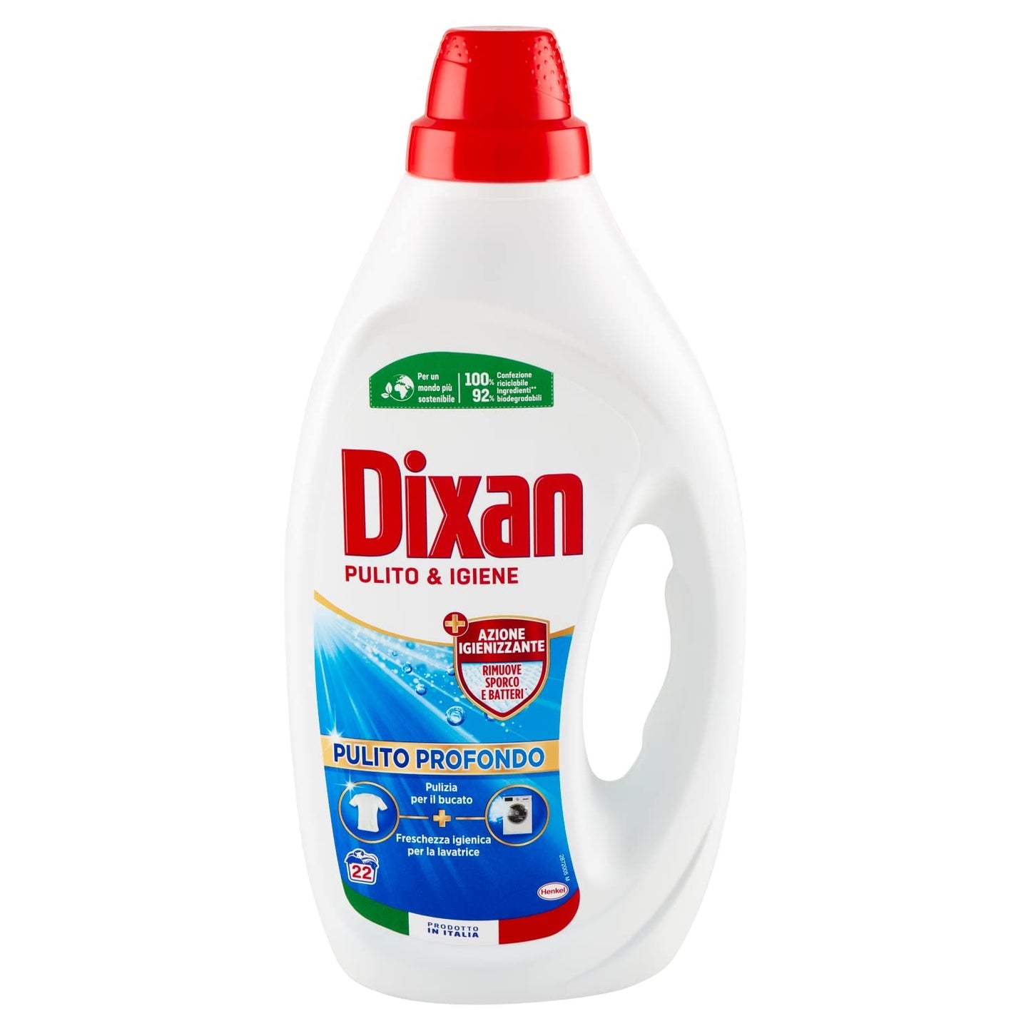 Dixan Detersivo Lavatrice Liquido Igiene 22 Lavaggi, 990ml