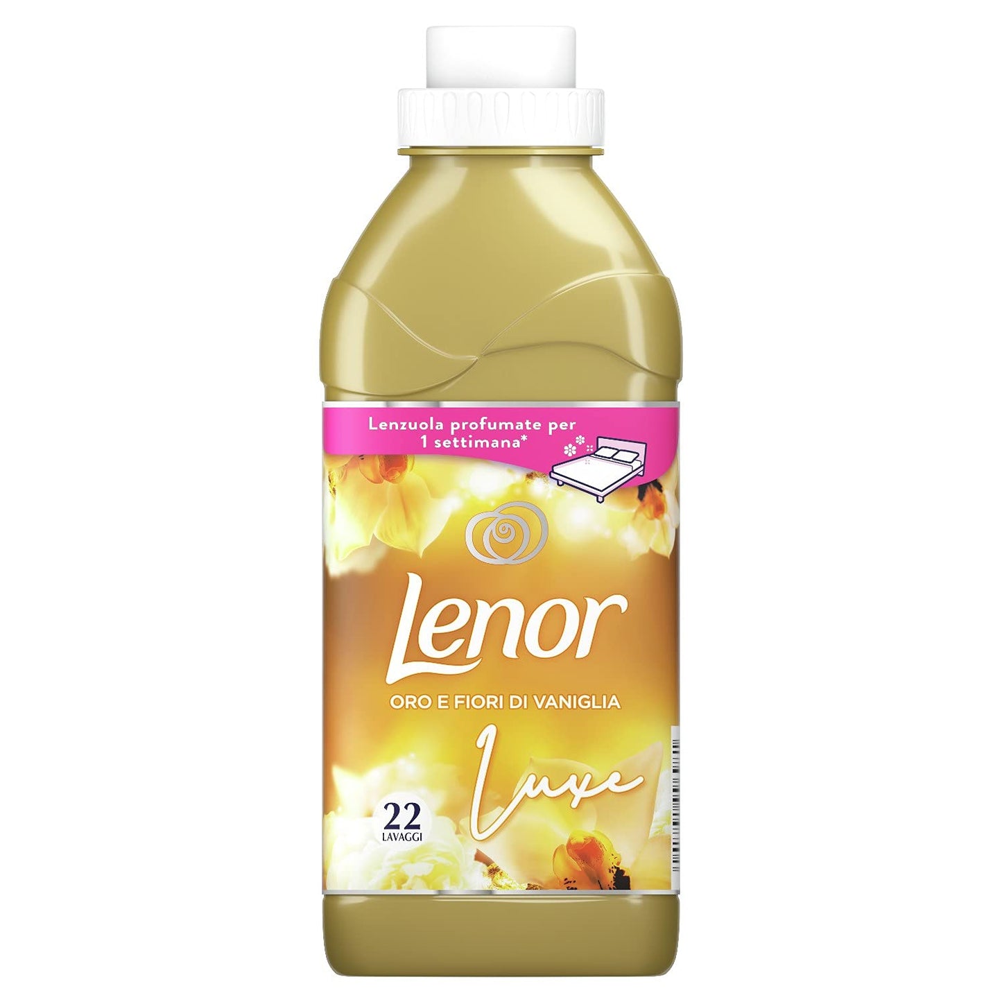 Lenor Ammorbidente Lavatrice Concentrato, 176 Lavaggi (8 x 22), Oro e Fiori di Vaniglia, Maxi Formato, Profuma Ogni Notte fino a una Settimana