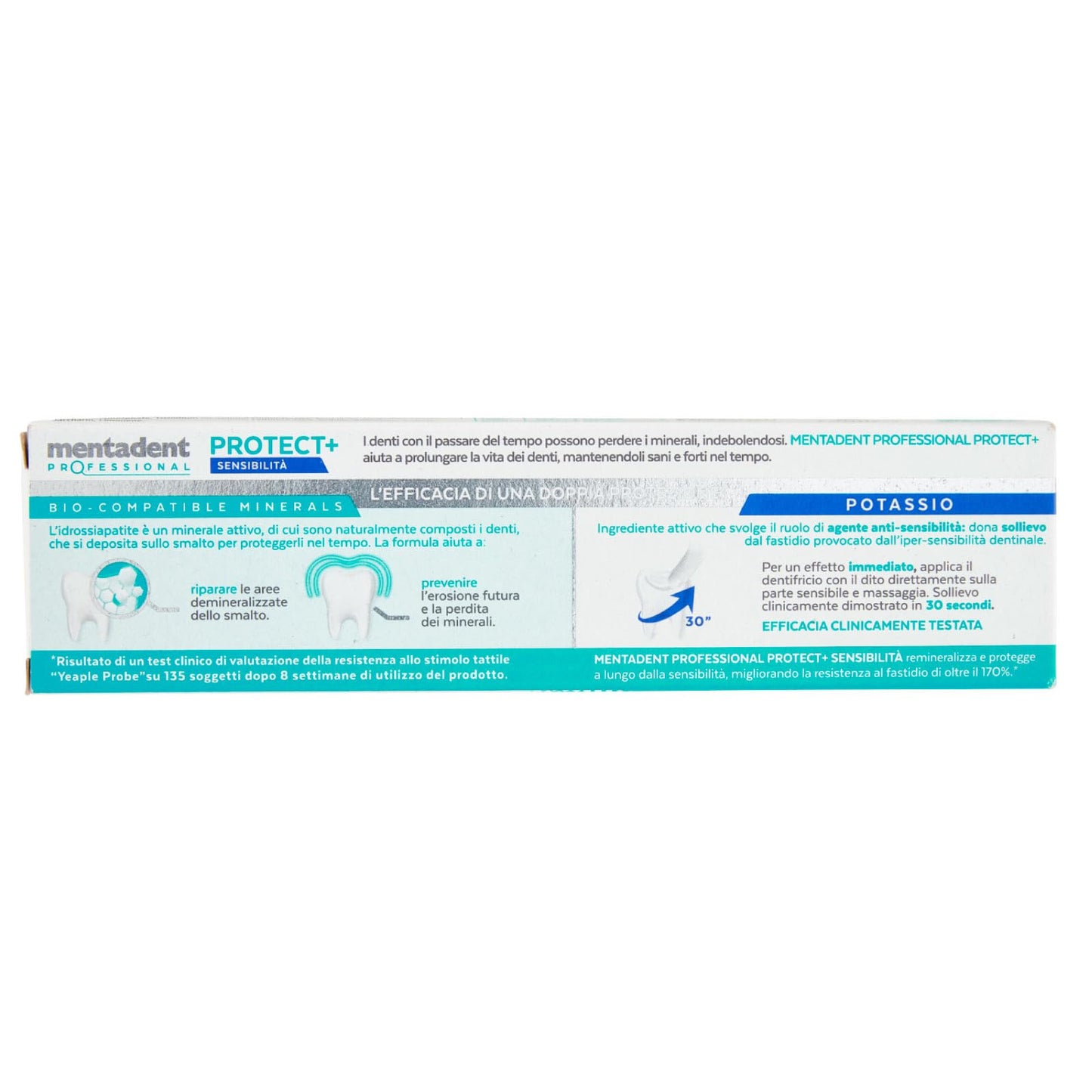 Mentadent Professional Protect+ Sensibilità Dentifricio per Denti Sensibili con Minerali Biocompatibili e Potassio - 6 Flaconi da 75ml