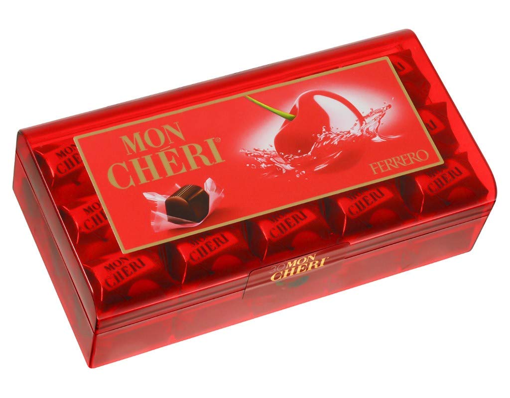 Ferrero Mon Chéri Praline di Cioccolato, Ciliegia e Liquore, 30 Praline, 315g
