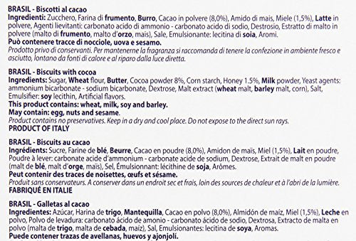 Gentilini Brasil Biscotti al Cacao - 5 pezzi da 250 gr