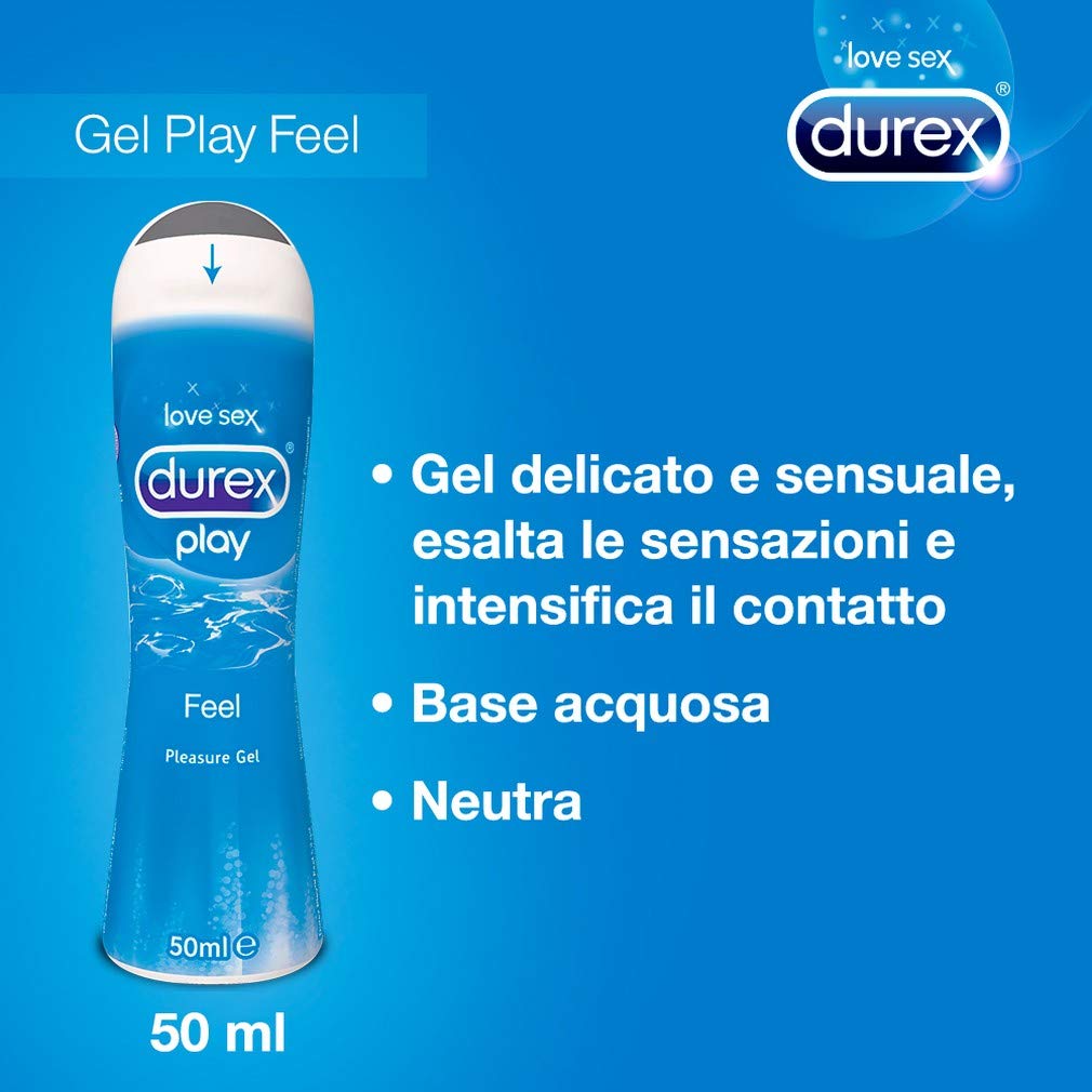 Durex Pleasure Gel Feel Lubrificante Intimo, 50 ml