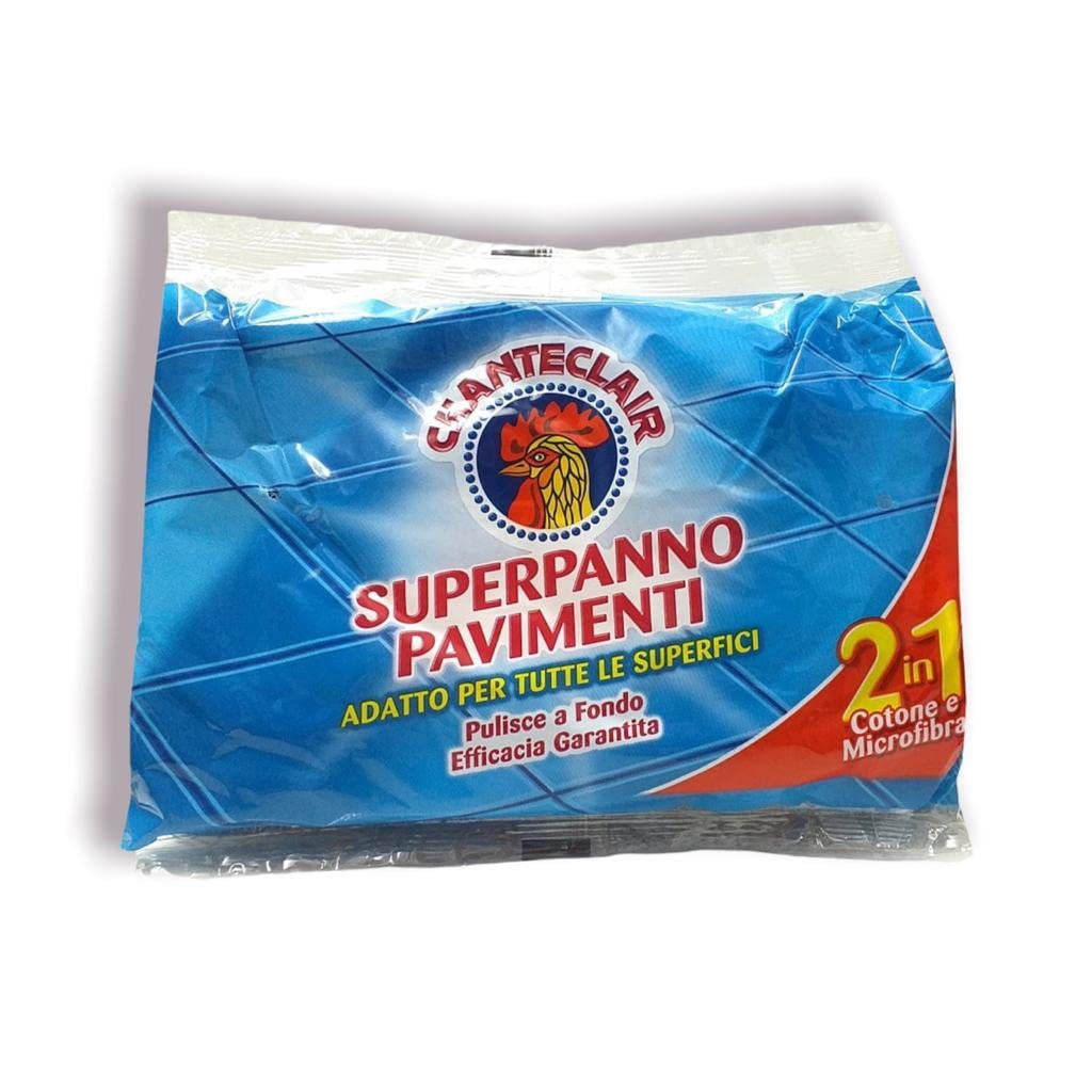 Chanteclair super panno pavimenti pulizia tutte le superfici cotone e microfibra pulisce a fondo