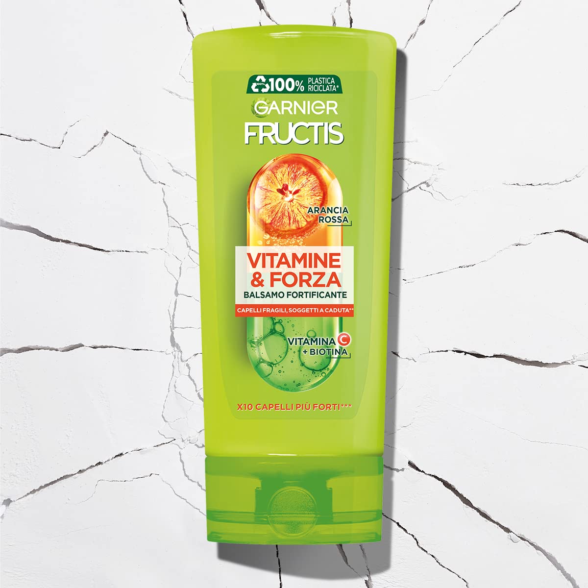 Garnier Fructis Vitamine&Forza, Balsamo Fortificante per Capelli Fragili e Soggetti a Rottura, Formula Arricchita con Vitamine per Capelli 10 Volte più Forti, 200 ml