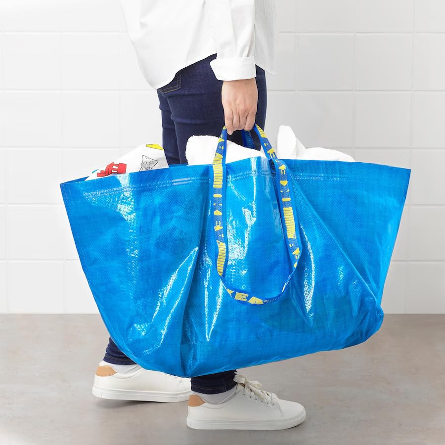 Ikea 5 x FRAKTA Borsa portatutto grande blu 71 litri