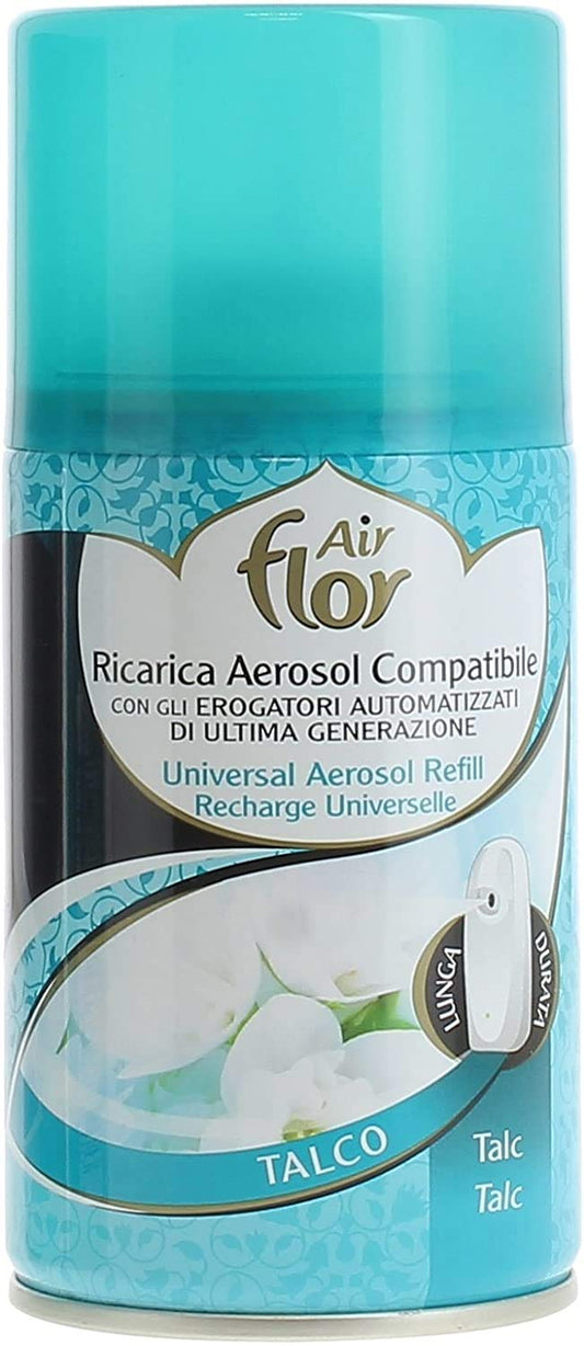 AIR FLOR 6 PZ Deodorante Ricarica 250 ML Talco [ Totale 1,5 Litri ]