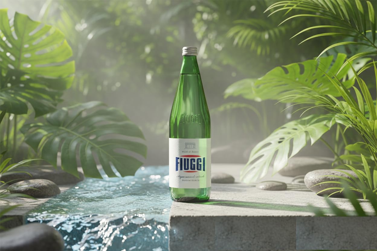 Acqua Fiuggi Naturale 12x1L Vetro – Acqua Minerale Oligominerale, Residuo Fisso Basso, Depurativa – Confezione da 12 Bottiglie