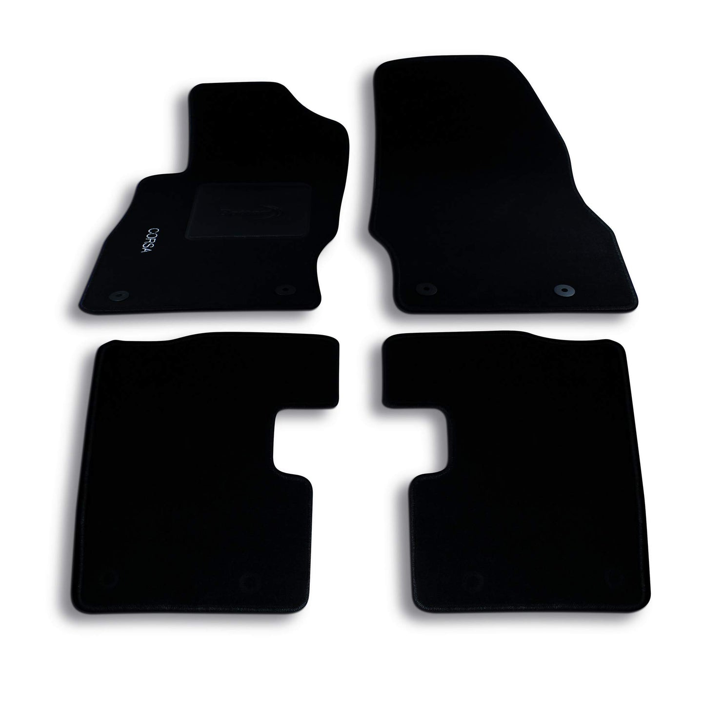 Bottari 39071 Set Tappeti Auto su Misura in Moquette per Modello Corsa dal 2006 ad oggi , Nero, 4 Pezzi