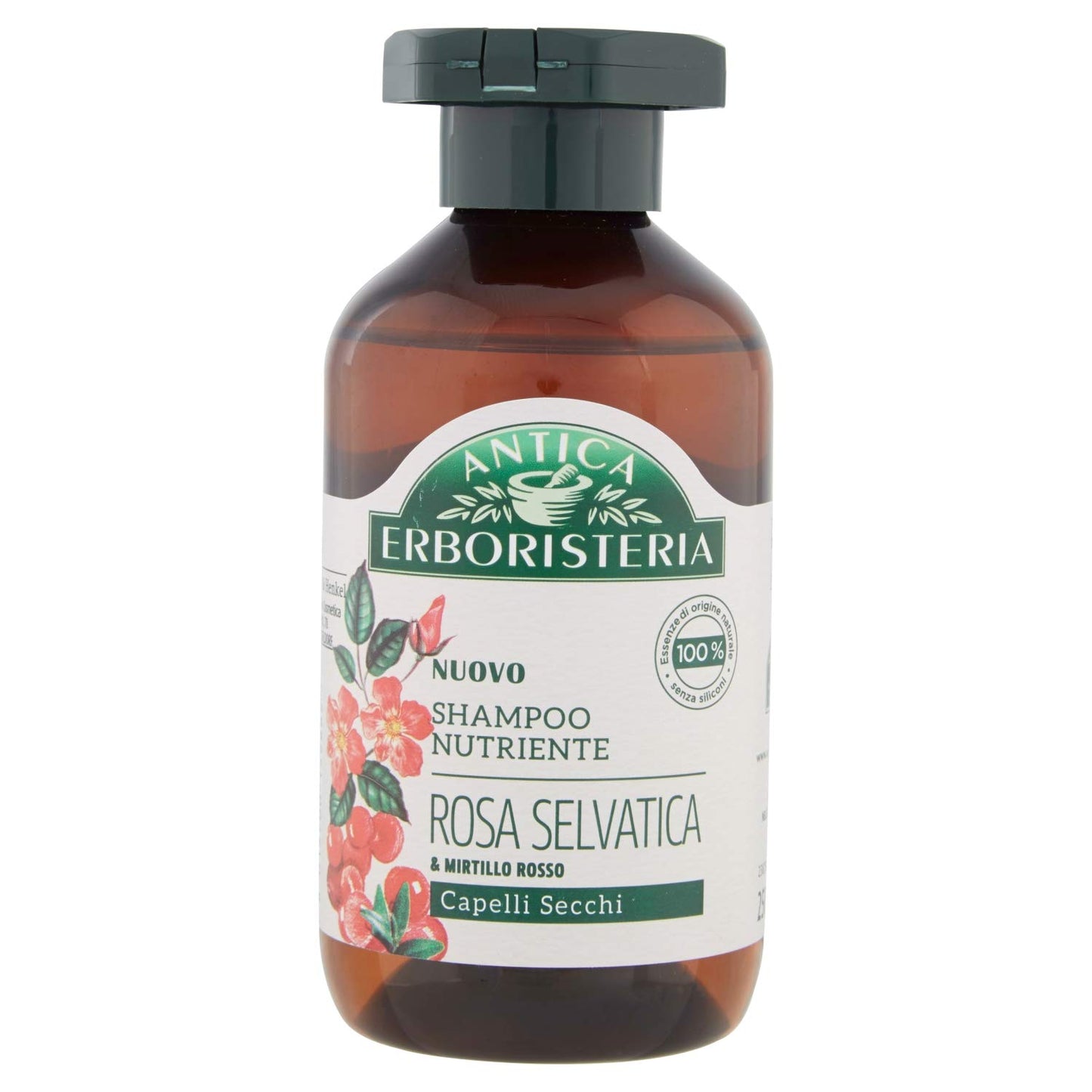 Antica Erboristeria Shampoo Rosa Selvatica per Capelli Secchi, 250 ml