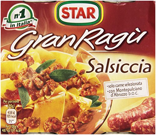 Star - Granragu' Salsiccia - 3 confezioni da 2 pezzi da 90 g [6 pezzi, 540 g]