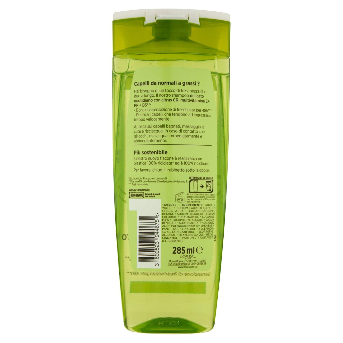 ELVIVE SHAMPOO MULTIVITAMINICO FRESH 285 ML