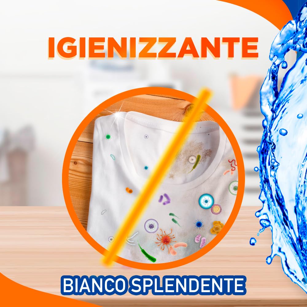 Sole Detersivo Lavatrice Bianco Splendente 287 Lavaggi, (7x41), Formula igienizzante, Detersivo Lavatrice Liquido Bianco Splendente, rimuove le macchie a basse