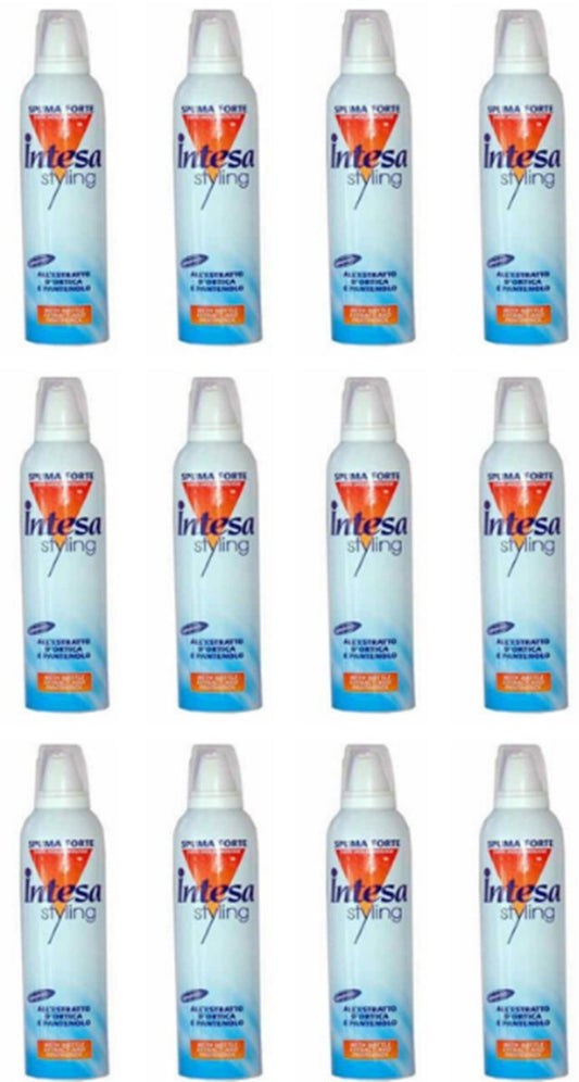 12 Pezzi Spuma per Capelli Intesa forte schiuma fissante forma e volume