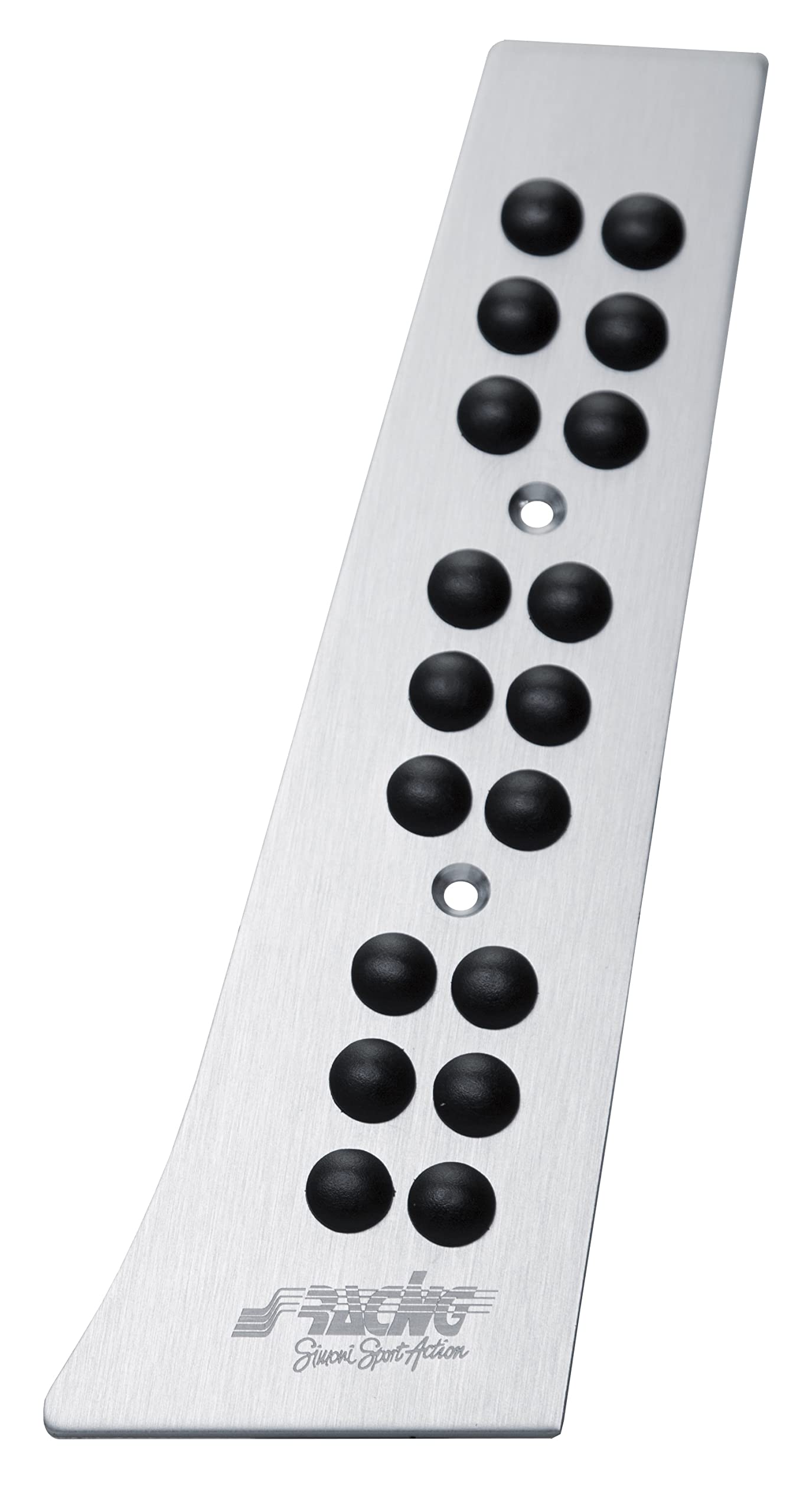 Simoni Racing 813/PW Pedali Special, Kit 3 copripedale specifico Audi, BMW, Mercedes, Porsche in alluminio satinato con gommini antiscivolo neri, per acceleratore, frizione e freno