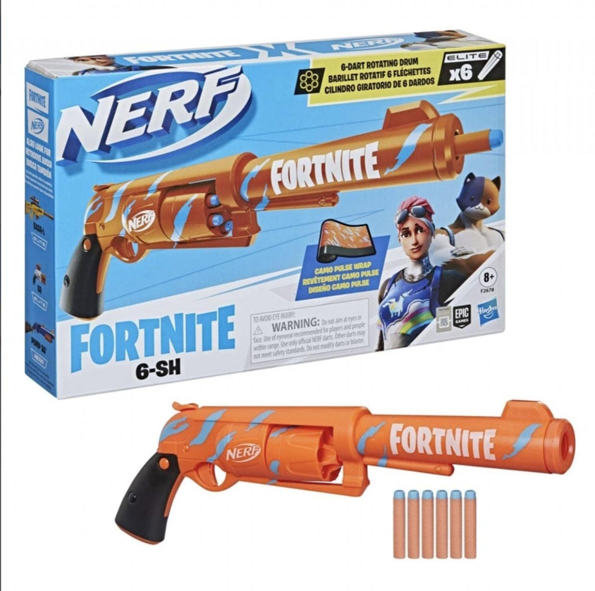 Nerf La confezione doppia Fortnite include 2 fucili Fortnite e 6 freccette Elite