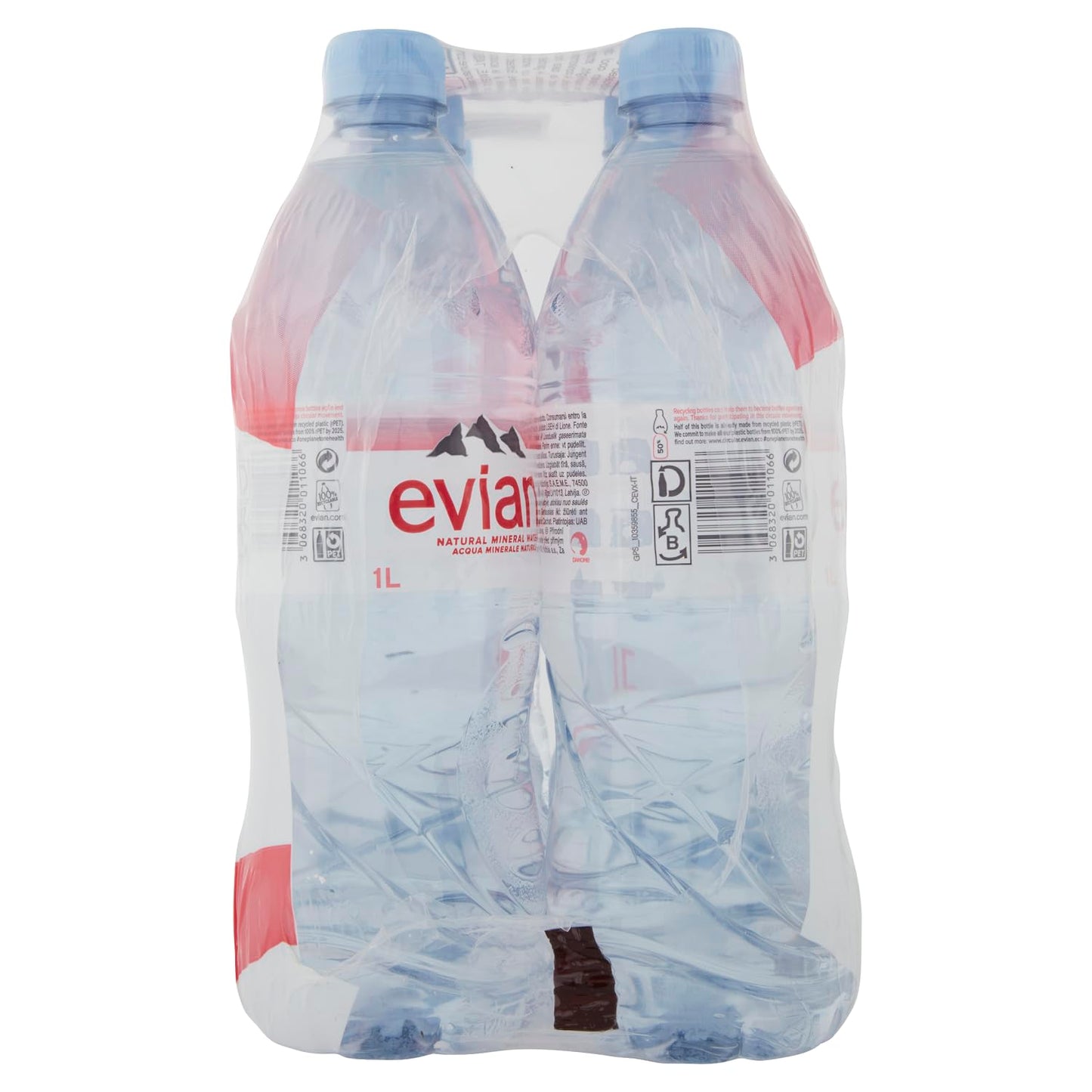 Evian Acqua Minerale Naturale, 6 x 1 L