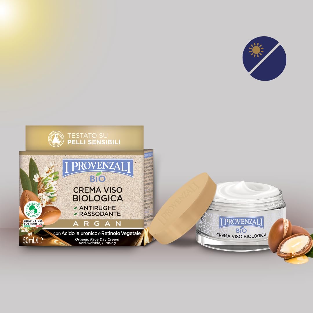 I Provenzali | Crema Viso Antirughe Argan Bio, Rassodante, 50 ml