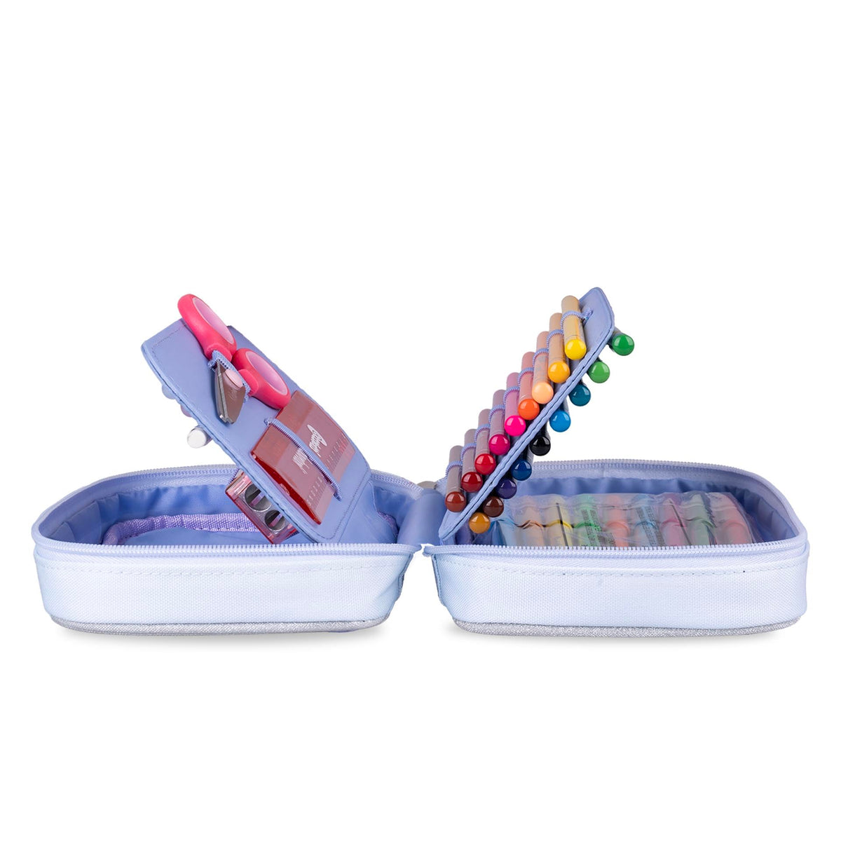 Colourbook - Astuccio 1 Zip Coccolotti, Organizzazione con Pattina Interna, Set Completo 30+ Pezzi