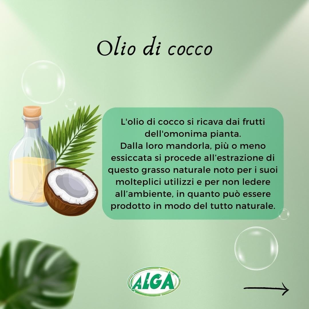 Alga Bio Sapone in Gel detersivo concentrato per bucato a mano e lavatrice - ecologico, biodegradabile, natuale - box risparmio 3 pezzi da 1250 ML
