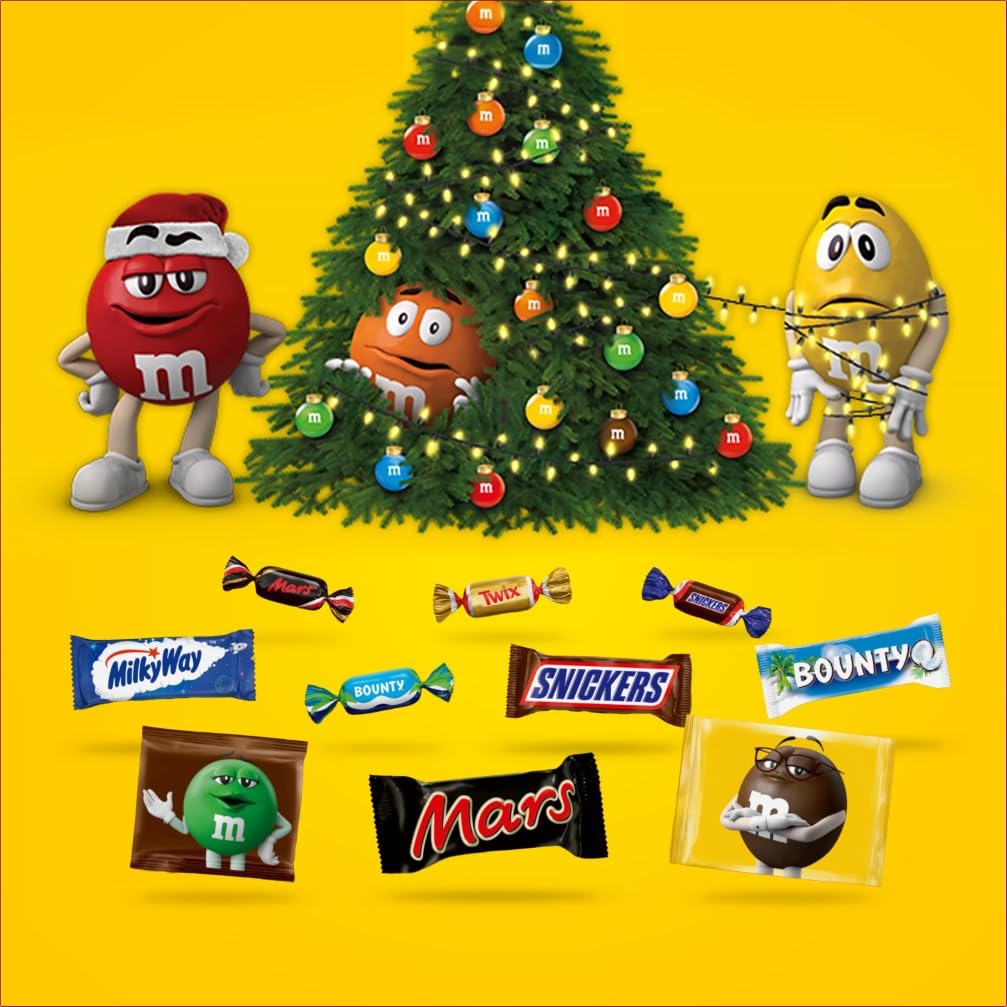 M&M’s & Friends M&M's 2 Confezioni di Calendario Avvento 2025 Assortimento Misto, - 722 gr, Regali Natalizi