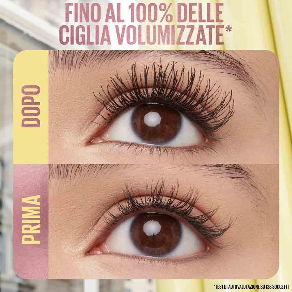 Maybelline New York Mascara Volumizzante, Volume Modulabile Senza Grumi, Formula Stratificabile, Con Comodo Scovolino a Pettine, Colossal Bubble, 10 ml