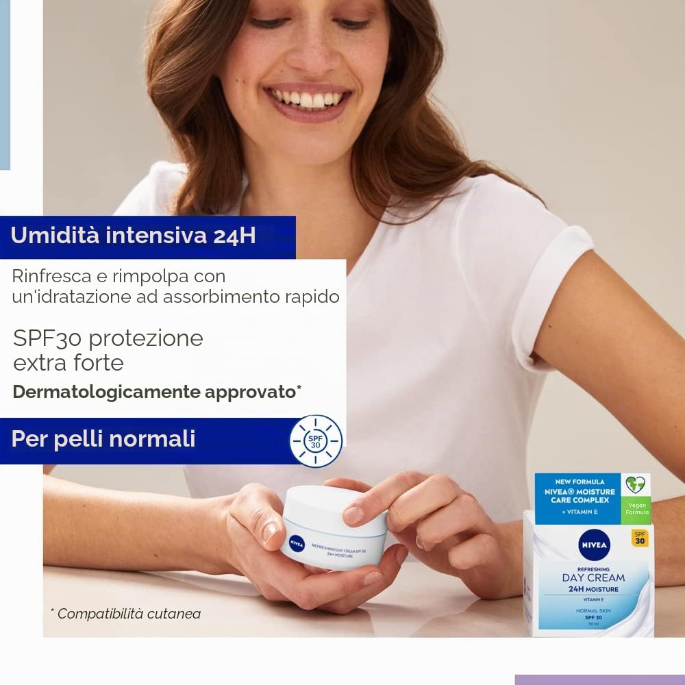 NIVEA Crema Giorno Rinfrescante 24H SPF 30 50ml
