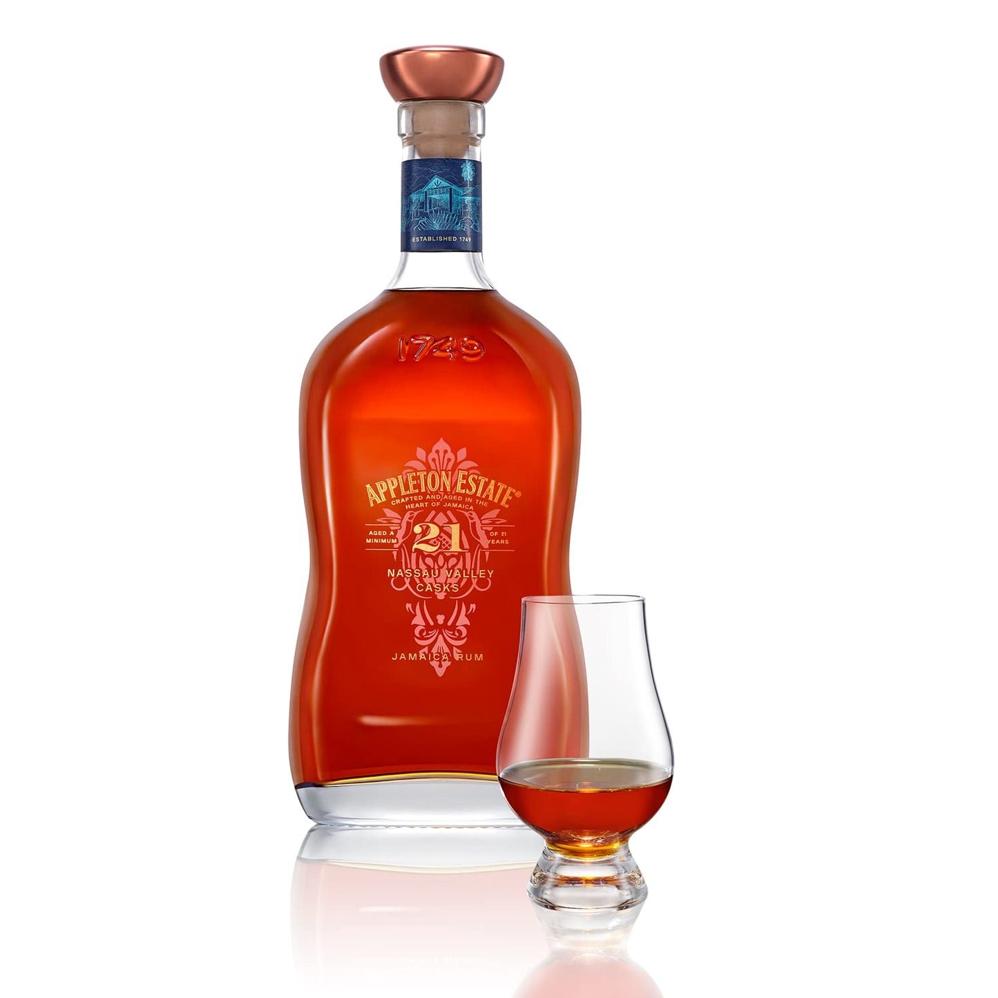 Appleton Estate - Rum Giamaicano Invecchiato 21 Anni, Nassau Valley Casks, Astucciato, 70cl, 43% Vol