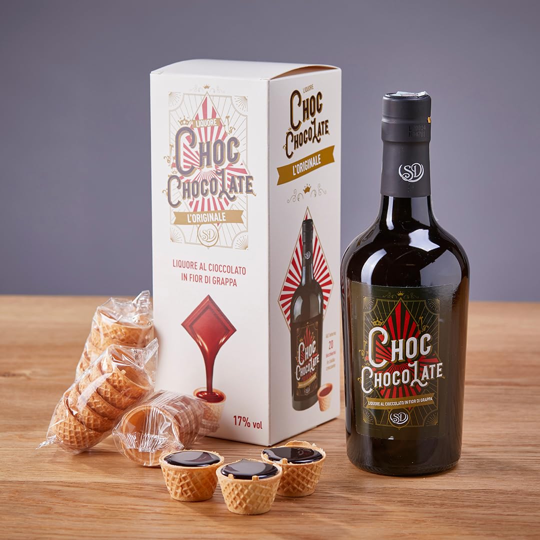 SD Choc Chocolate liquore al cioccolato in astuccio con cialde - 500 ml