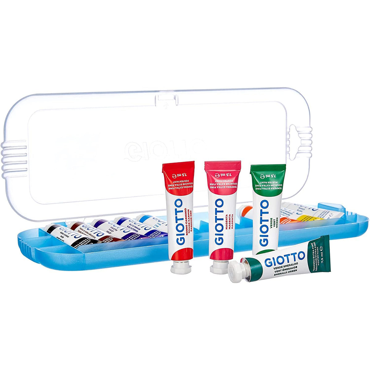 Giotto Tempera Extra Fine, Astuccio Da 12 Tempere In Tubetto, Multicolore, 7.5 Ml (Confezione Da 12)