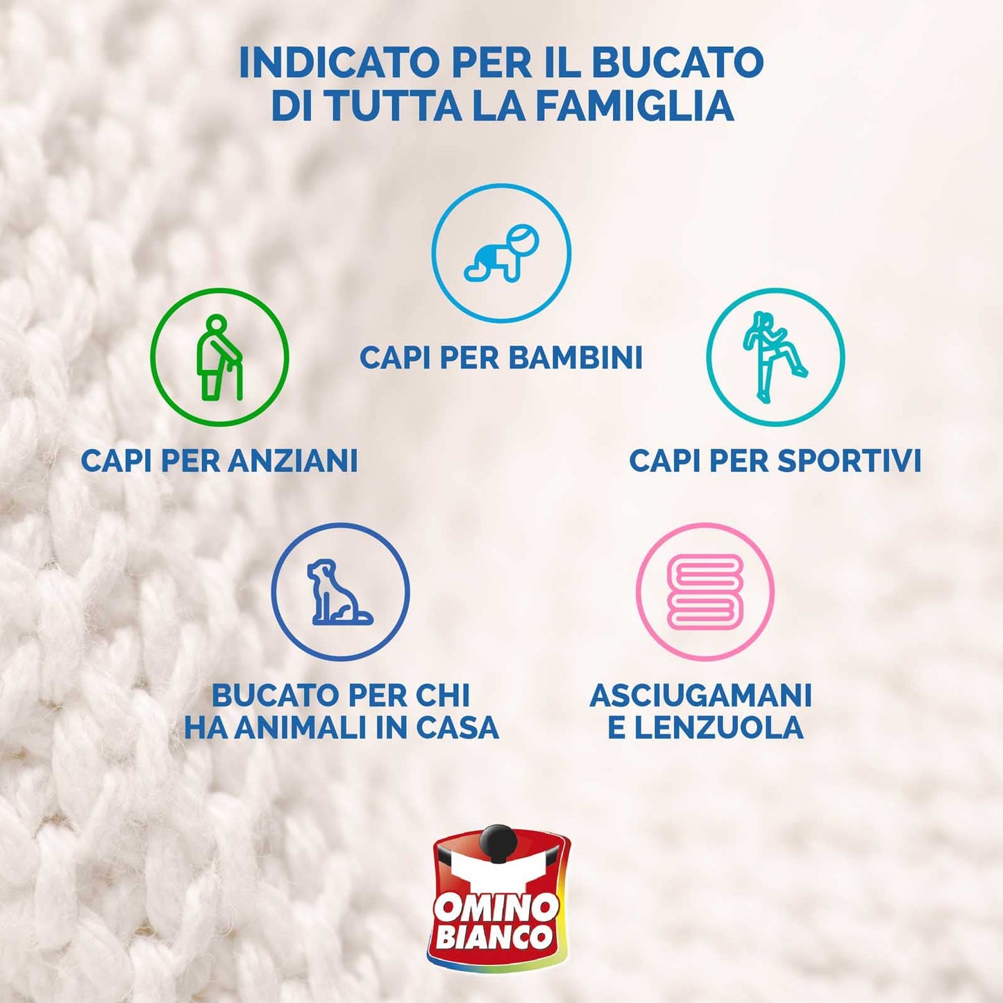 Omino Bianco - Additivo Disinfettante in Polvere per Bucato, Smacchia e Elimina i Cattivi Odori, con Tecnologia Deo+, 3 Confezioni da 450 g ognuna