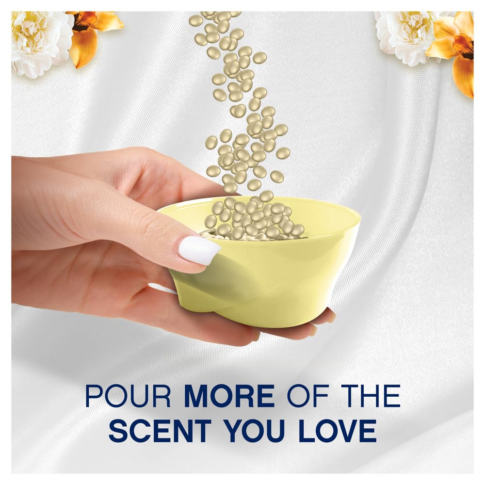 Lenor Perline profumate per bucato in lavaggio, 570 g, orchidea dorata, una spinta di freschezza fino a 12 settimane