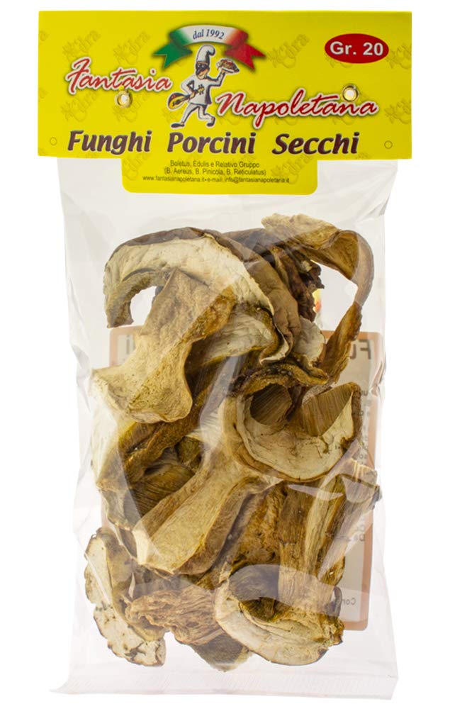 fantasia napoletana - ottimi funghi Porcini secchi 3 X 20 g (TOT 60 GR)