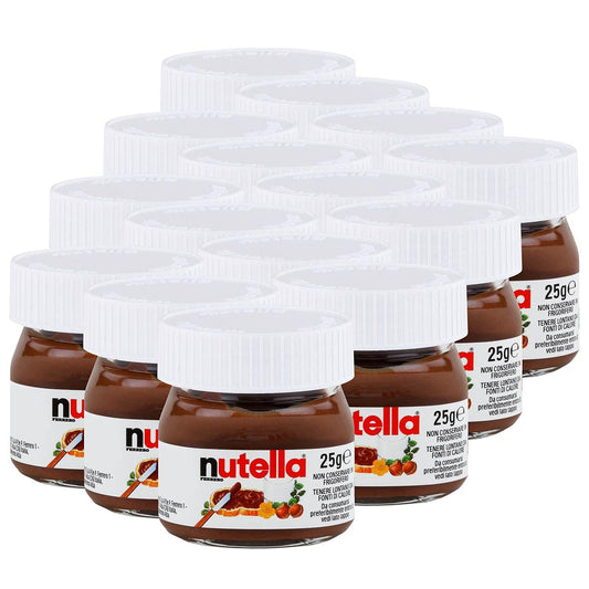 Nutella Ferrero piccolo mini design vetro Set di a 25 G, pane aufstrich, Noce nugat Crema, Cioccolato auftrich