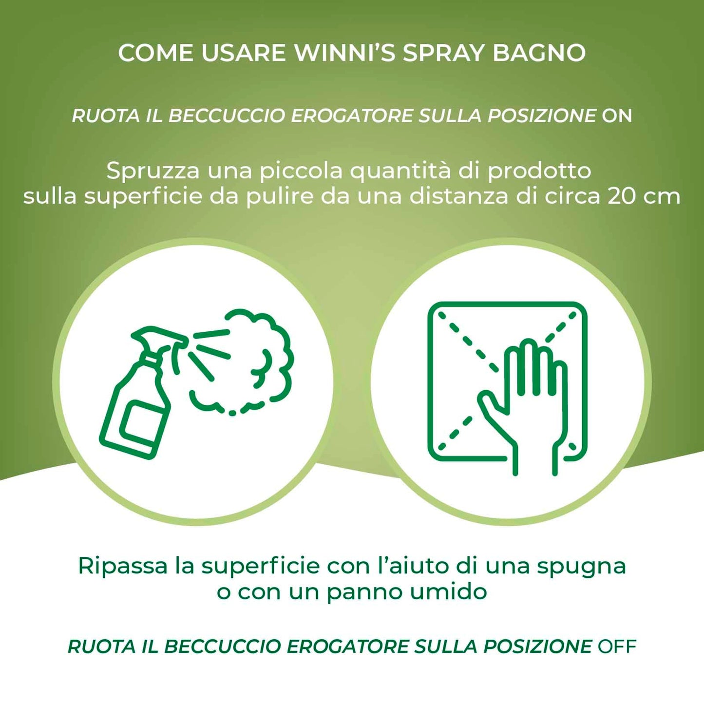 Winni's Naturel Bagno Detergente Spray Senza Risciacquo per Tutte le Superfici Lavabili Ipoallergenico con Materie Prime di Origine Vegetale Completamente Biodegradabili - 4 Flaconi da 500ml