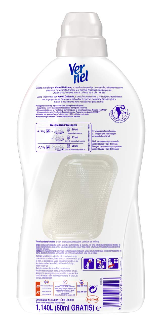 Vernel – Delicato – Ammorbidente Concentrato – 1.311 L